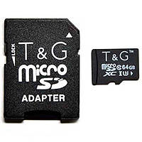 Карта пам'яті TG (T&G) MicroSDXC 64Gb UHS-3 10 Class з адаптером універсальний носій інформації внутрішня