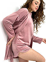 Домашній комплект трійка. Піжами велюр. Одяг для сну., фото 8