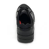 Чоловічі шкіряні кросівки чорного кольору на шнурівці MIDA 112352(3) розмір 40, фото 6