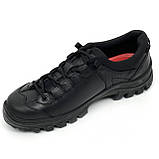 Чоловічі шкіряні кросівки чорного кольору на шнурівці MIDA 112352(3) розмір 40, фото 8