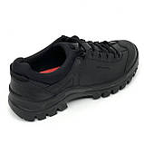 Чоловічі шкіряні кросівки чорного кольору на шнурівці MIDA 112352(3) розмір 40, фото 7