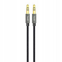 AUX cable Budi DC12712B 3.5mm - 3.5mm (1.2M) Cabel in silicon case для машини, телефонів, програвачів,