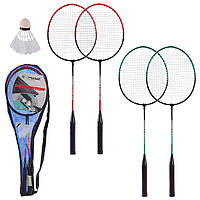 Бадмінтон 2 ракетки, воланчик, 20*63см, у сумці (50шт)