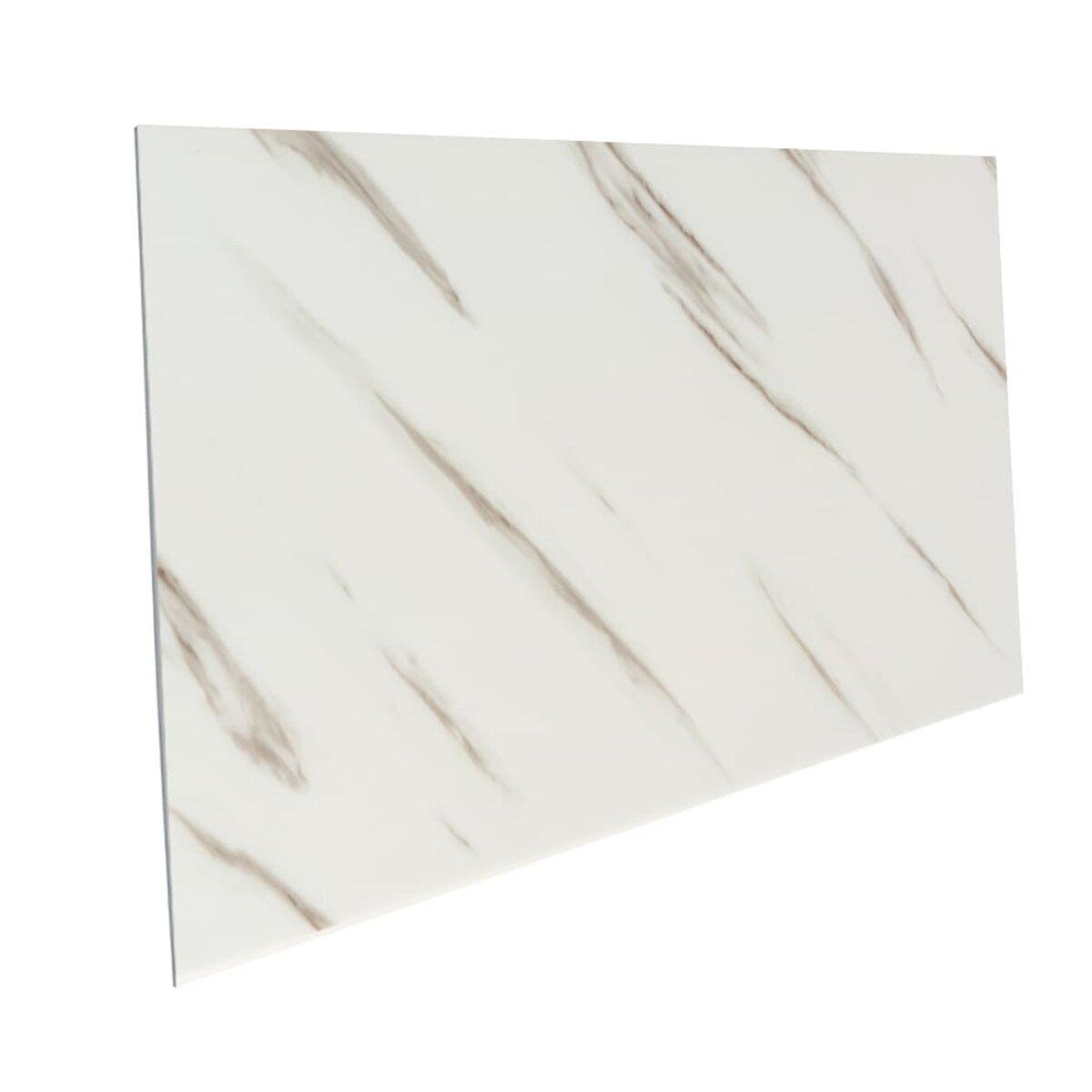М'які стінові панелі PET Мармур Прованс білий з коричневим 300х600х2 мм пластикова плитка самоклеюча