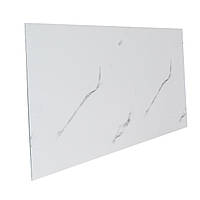 Мягкие стеновые панели PET Белый Мрамор с серыми прожилками 300х600х2 мм пластиковая плитка самоклеющаяся