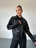 Жіноча куртка - косуха з еко шкіри новинка 2024, фото 4