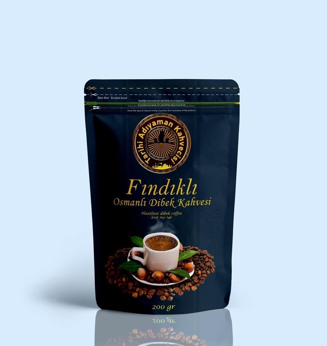 Османська кава дібек з фундуком Тагіһі Adiyaman200 г,  кава мелена для турки, м'яка ароматна кава, фото 1