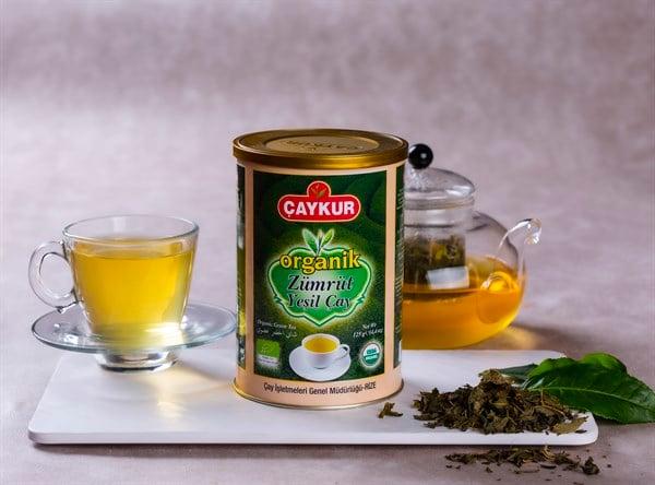Зелений чай Caykur Zumrut органічний 125 г у банці, натуральний турецький чай без добавок