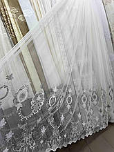 Грек-сітка з вишивкою по низу №24918 на гурт Сірий