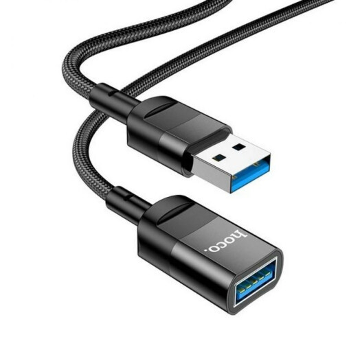 USB подовжувач Hoco U107 USB3.0 Black 1.2M, фото 3