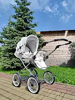 Дитяча коляска-трансформер Eichhorn Stroller modern Біла/Сріблясто-сіра (419LUX-K082-AIR-0)