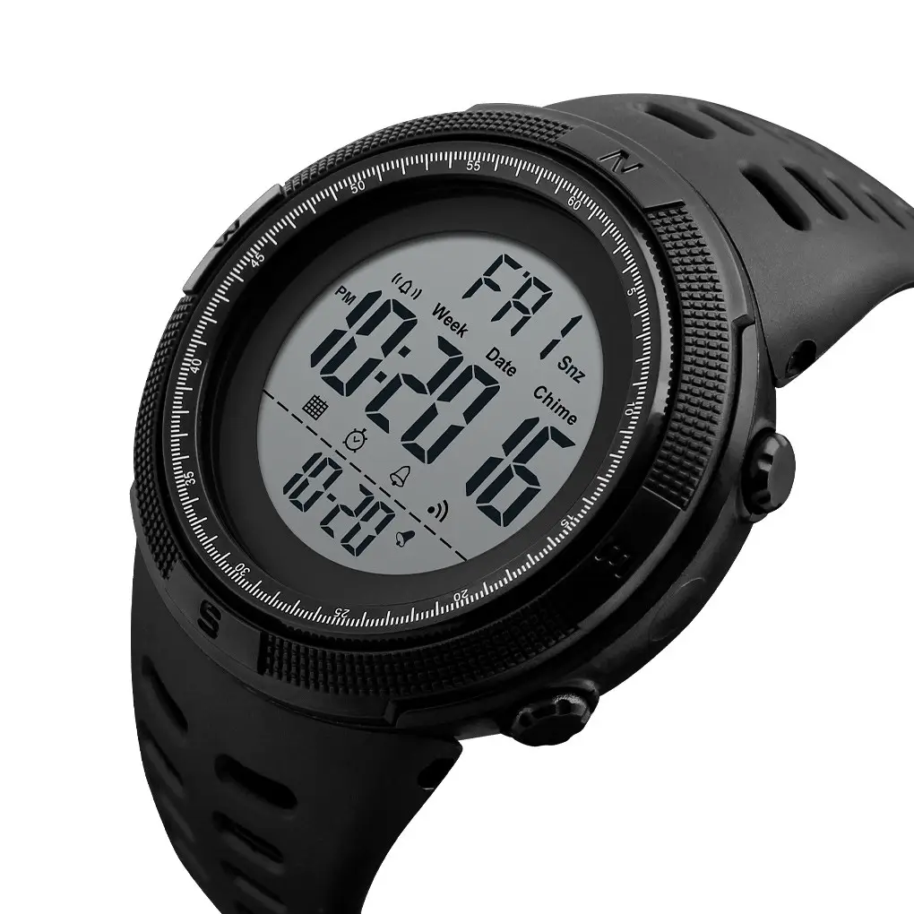 Мужские спортивные часы Skmei 1251 Amigo II (Черные) - фото 2 - id-p2113268479