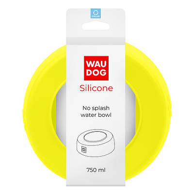 Миска-непроливайка WAUDOG Silicone, 750 мл жовтий