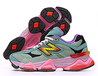 Кроссовки женские New Balance 9060 бирюзовые, Нью Баланс 9060 замшевые, код KD-14597