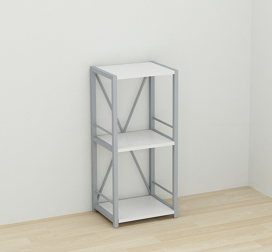 Етажерка, стелаж, тумба, шафа 3/34 Ferrum-decor Серії Конект 73x34x28 сірий ДСП Біле 16мм, фото 1
