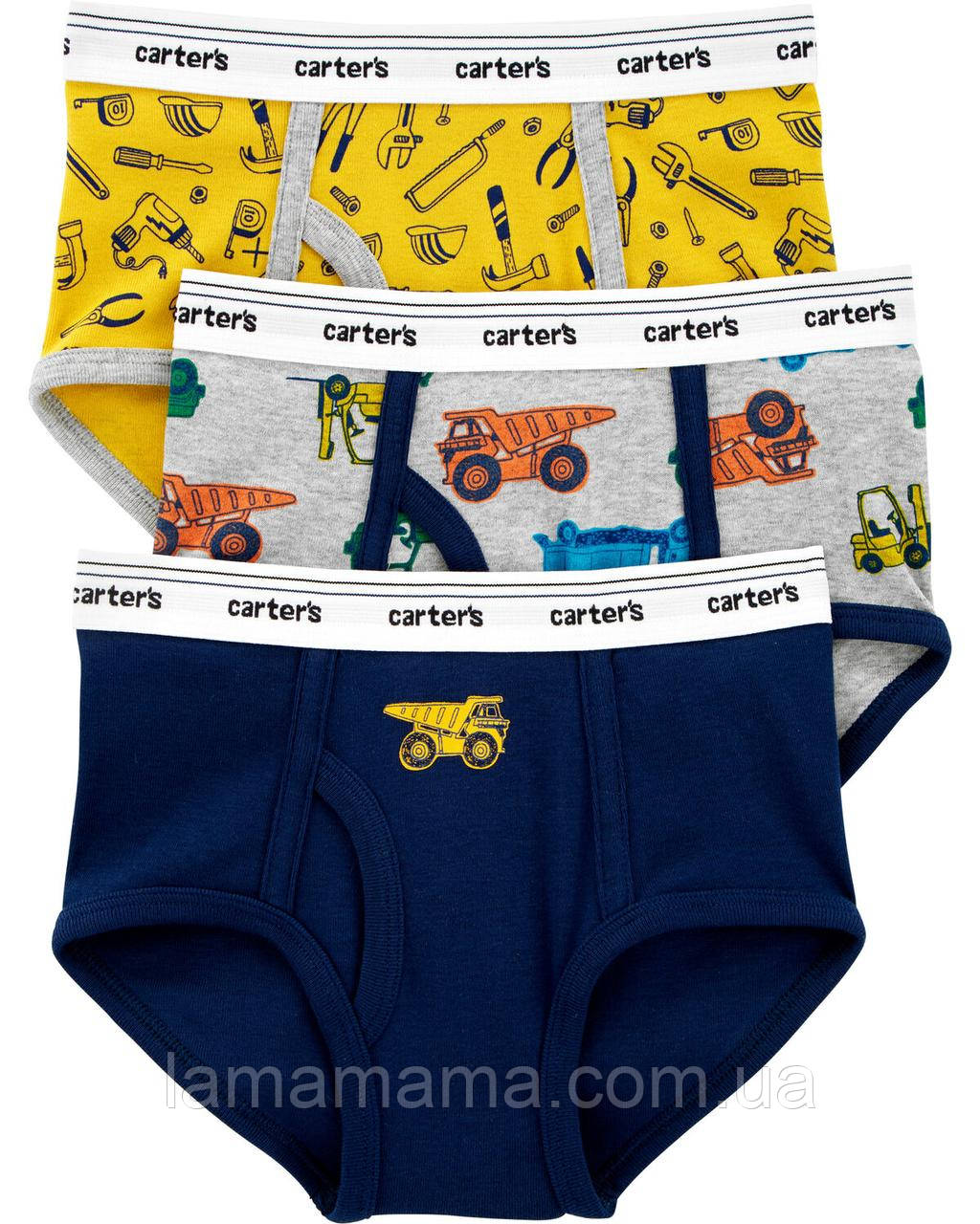 Труси для хлопчика, набір 3 шт. Будівельник Картерс, фото 1