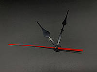 Годинникові стрілки для виготовлення настінного годинника чорні та червоні металеві 3 стрілки 11х13х9 см