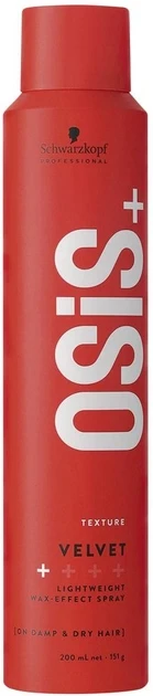 Легкий спрей для волосся з ефектом воску Schwarzkopf Professional OSiS Velvet 200 мл (32587)