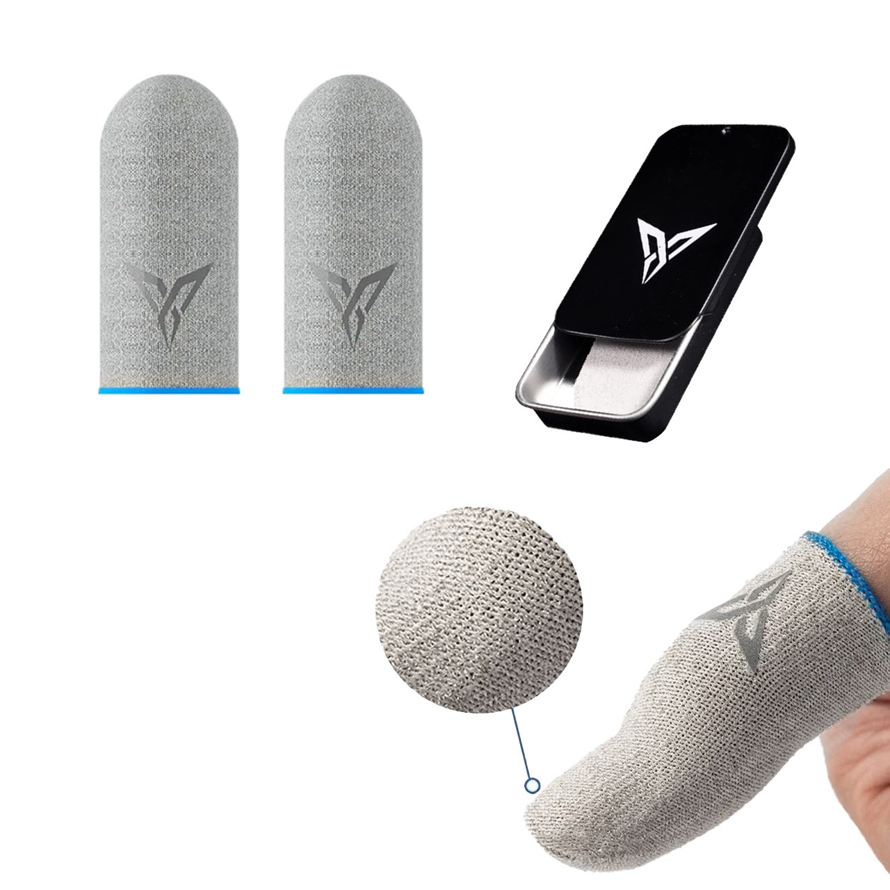 Напальчники Flydigi Wasp Finger Sleeve 5 fiberglass ультратонке скловолокно для гри в телефоні 2 шт + бокс