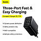 Зарядний пристрій Baseus 3xUSB Compact Charger Black, фото 5