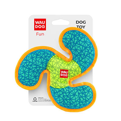Іграшка для собак WAUDOG Fun, "Пропелер", Ш 21 см, Д 21 см блакитний