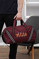 Бордовая спортивная сумка молодежная унисекс TIGER-1 сумка спортивная качественная городская