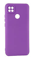 Чехол Silicone Case Box для Xiaomi Redmi 9C бампер с микрофиброй сиреневый