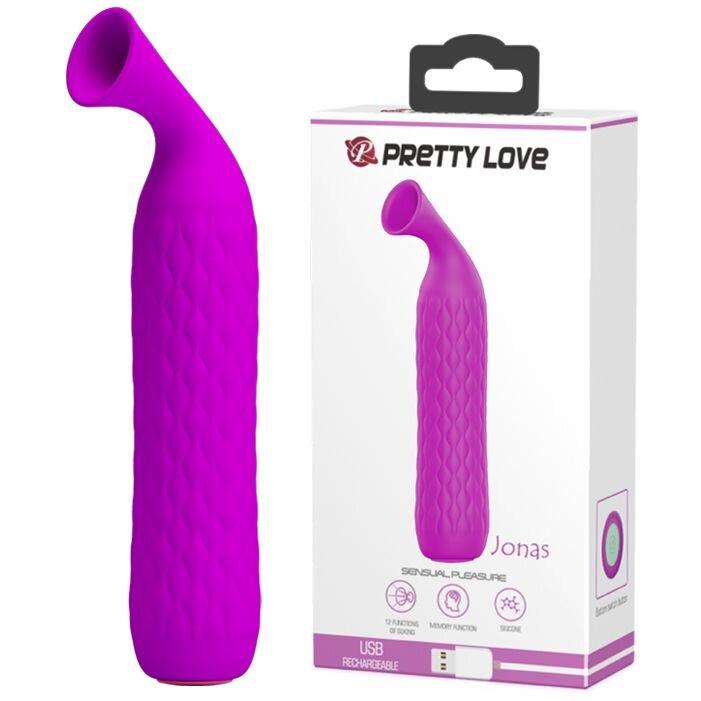 Вагінальний міні вібратор із вакуумним стимулятором Pretty Love Jonas, фото 1