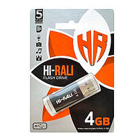 Накопичувач USB 4GB Hi-Rali Rocket серiя чорний