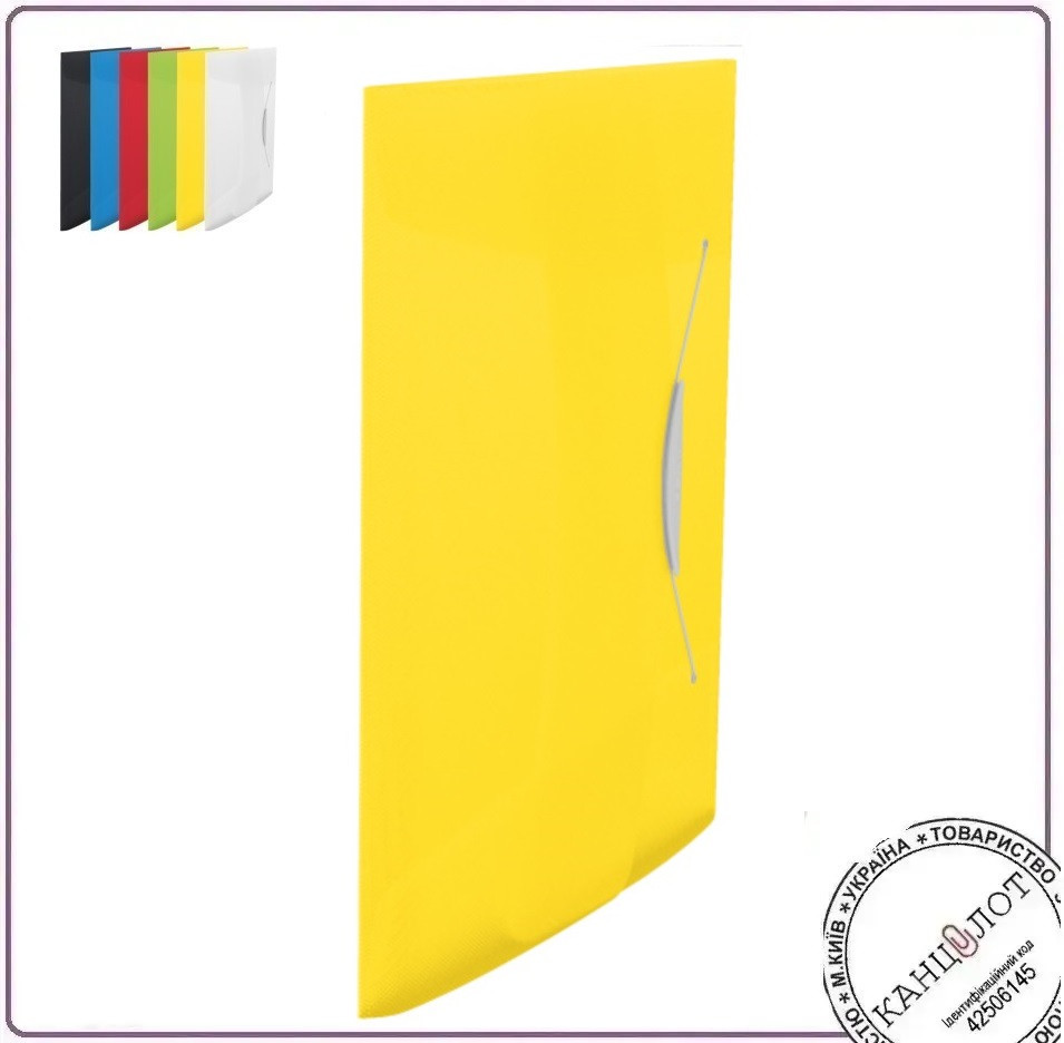 Папка на резинці ESSELTE VIVIDA PP на 150арк., жовтий (624045), фото 1