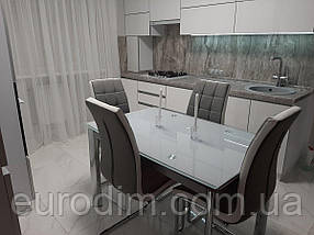 Стіл GD020 білий/хром 120(180)x80, фото 4
