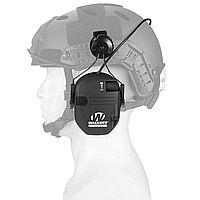 Тактические активные наушники Walker's Razor W1 black с креплением на шлем и системой шумоподавления