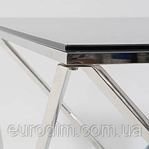 Журнальний столик SILVER A димчасте скло/срібло 80X80, фото 4