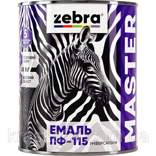 Емаль ПФ-115 "ZEBRA" серія MASTER салатна 0,8 кг