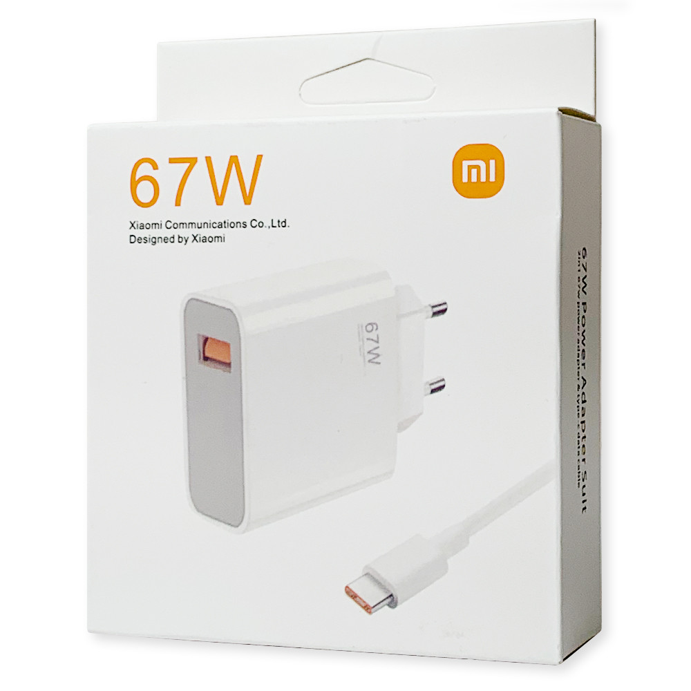 Зарядний пристрій Xiaomi Mi 67W 2 in1 MDY-12-ES з кабелем USB — Type C 1 м білий