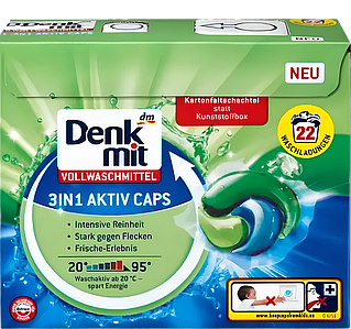 Капсули для прання Denkmit  Activ 3-в-1 для білого