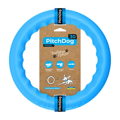 Кільце для апортування PitchDog30, діаметр 28 см блакитний
