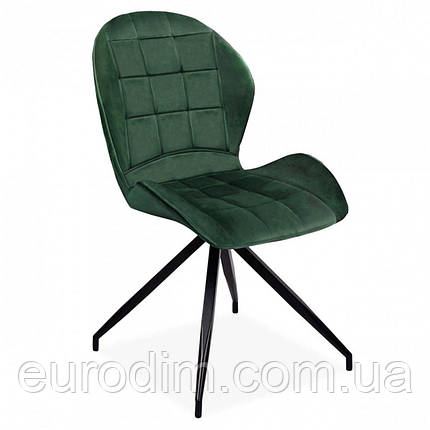 Стілець HALS II VELVET чорний каркас/зелений BL.78, фото 1