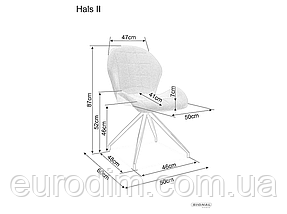 Стілець HALS II VELVET чорний каркас/зелений BL.78, фото 6