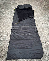 Спальный мешок зимний одеяло на синтепоне и флисе 80х210 черный