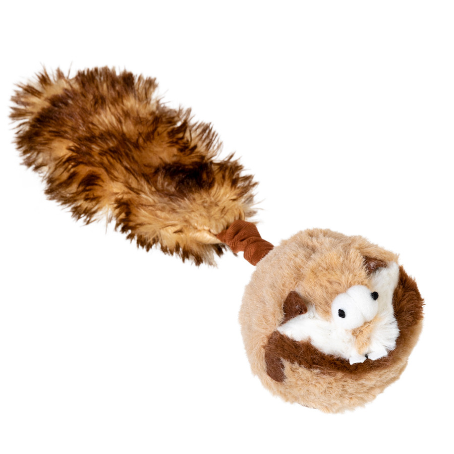 Іграшка для собак Барсук з 2 пискавками GiGwi Catch&fetch, штучне хутро, 26 см