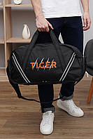 Молодежная спортивная сумка черная городская сумка унисекс TIGER-2 сумка спортивная унисекс сумка городская