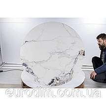 Стіл MURANO стіл білий/хром каркас д.120, фото 3