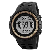 Мужские спортивные наручные часы Skmei 1251 Amigo II (Черный с коричневым)