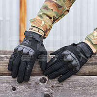 Перчатки тактические Mechanix M-Pact 3 с косточками черные