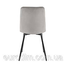 Cтілець ANETTE чорний каркас/сірий, фото 3