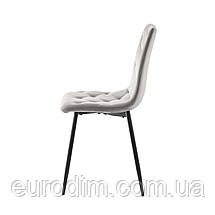 Cтілець ANETTE чорний каркас/сірий, фото 5