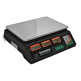 Торгові ваги Grunhelm GSC‑051 до 50 кг платформа з нержавіючої сталі живлення від мережі та акумулятора ЖК-дисплей, фото 2