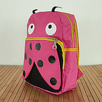 Детский рюкзак "Божья коровка" для девочки до 7 литров размер 29х22х10 см цвет розовый