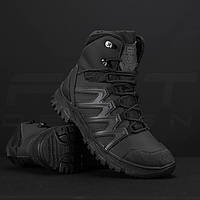 Ботинки Зимние Урбан на мембране Gore-tex + Slimtex из Итальянской Эко кожи черные